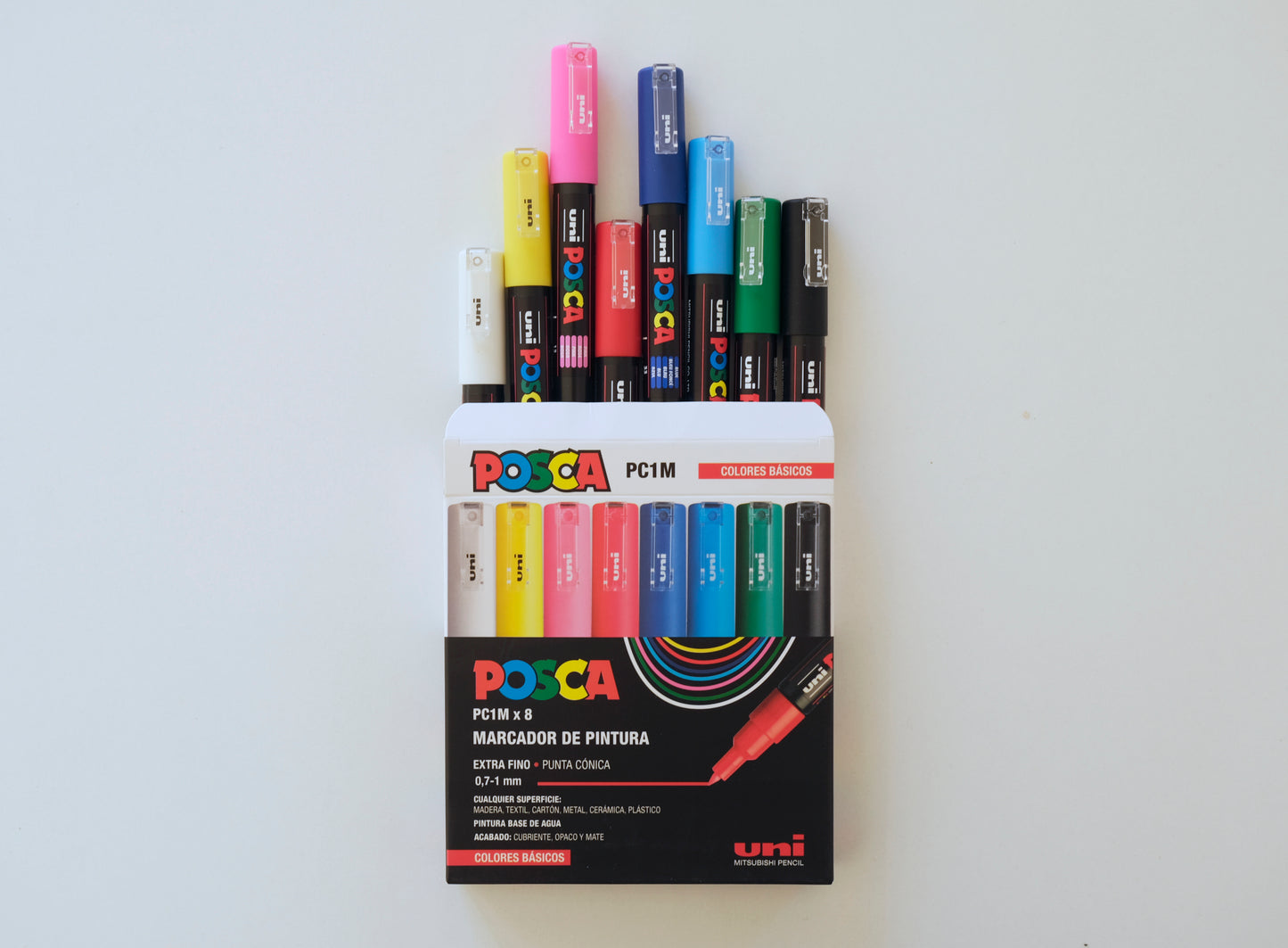 Markers Set PC 1M Basic - Acrylic Markers (Pack of 8 pens)